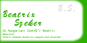 beatrix szeker business card
